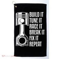 Build It Tune It Race It Break It Fix It Repeat Mechanic Gift Golf Towel thumb 0