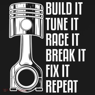 Build It Tune It Race It Break It Fix It Repeat Mechanic Gift Women's Crop Top Tee