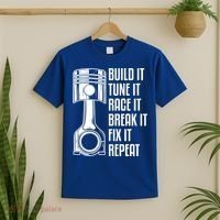 Build It Tune It Race It Break It Fix It Repeat Mechanic Gift T-Shirt thumb 2
