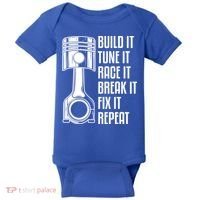 Build It Tune It Race It Break It Fix It Repeat Mechanic Gift Baby Bodysuit thumb 0