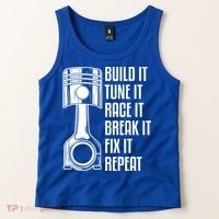 Build It Tune It Race It Break It Fix It Repeat Mechanic Gift Tank Top thumb 2