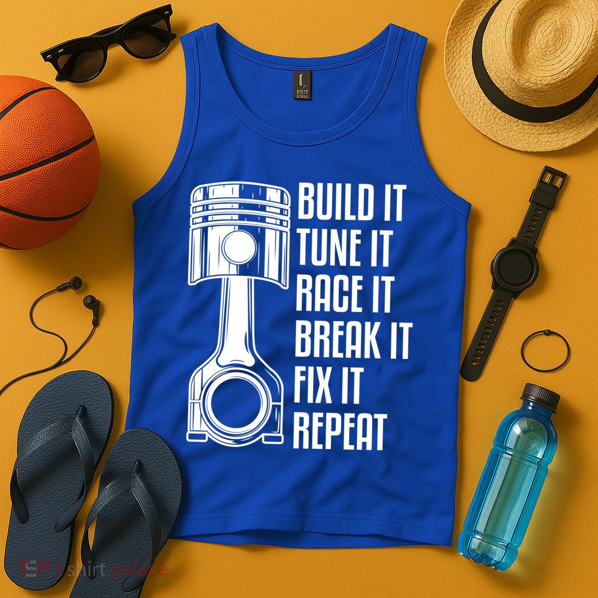 Build It Tune It Race It Break It Fix It Repeat Mechanic Gift Tank Top