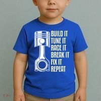 Build It Tune It Race It Break It Fix It Repeat Mechanic Gift Toddler T-Shirt thumb 2
