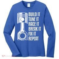 Build It Tune It Race It Break It Fix It Repeat Mechanic Gift Women's Long Sleeve Shirt thumb 0