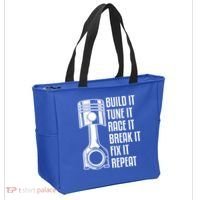 Build It Tune It Race It Break It Fix It Repeat Mechanic Gift Tote Bag thumb 2