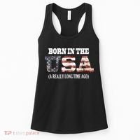 Born In The USA A Really Long Time Ago Funny Birthday Women's Tank Top thumb 0