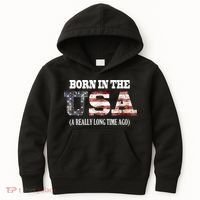 Born In The USA A Really Long Time Ago Funny Birthday Kids Hoodie thumb 0