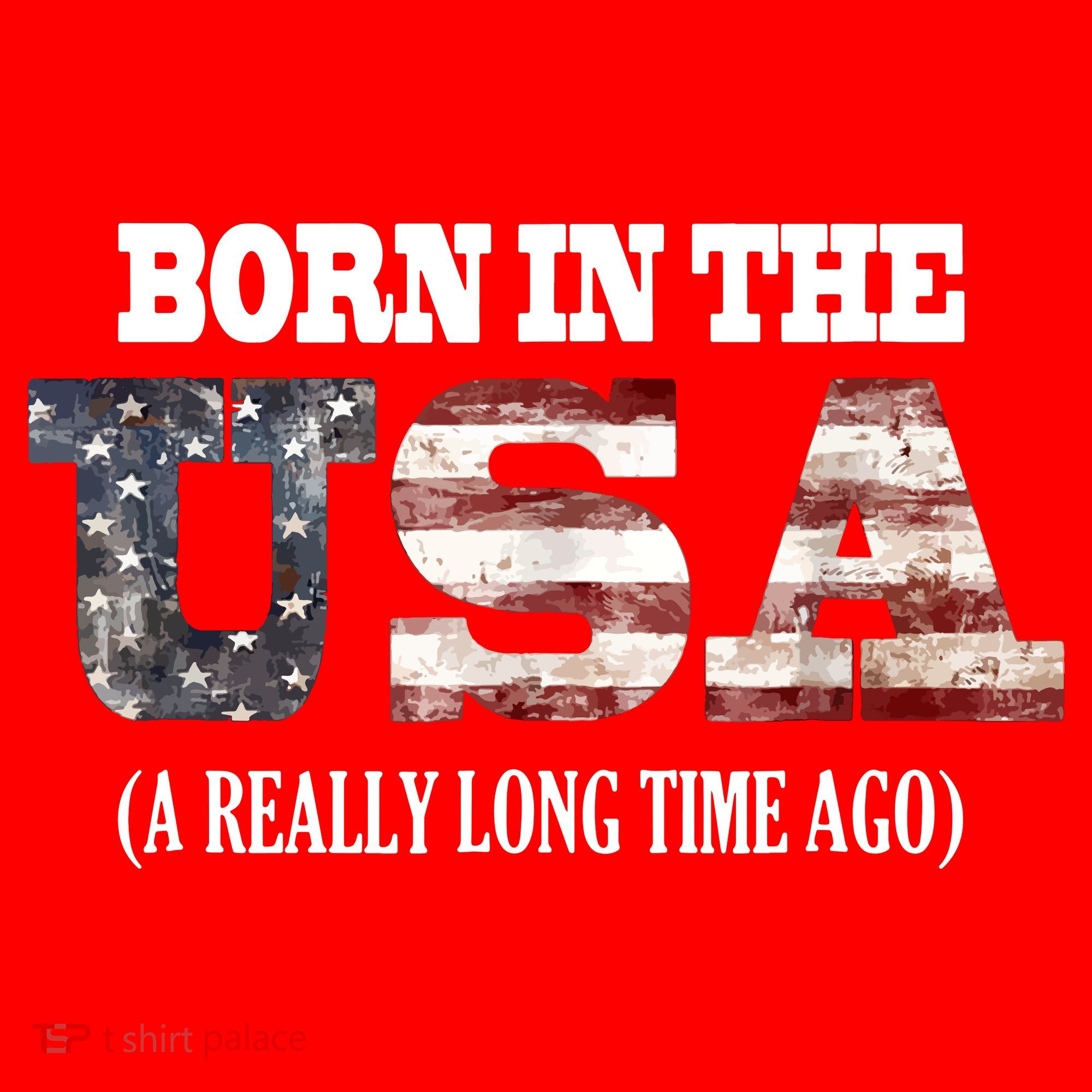 Born In The USA A Really Long Time Ago Funny Birthday Santa Hat