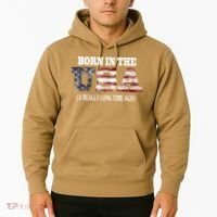 Born In The USA A Really Long Time Ago Funny Birthday Hoodie thumb 2