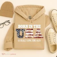 Born In The USA A Really Long Time Ago Funny Birthday Hoodie thumb 4