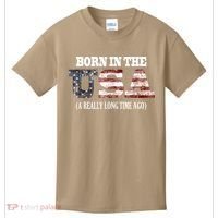 Born In The USA A Really Long Time Ago Funny Birthday Kids T-Shirt thumb 0