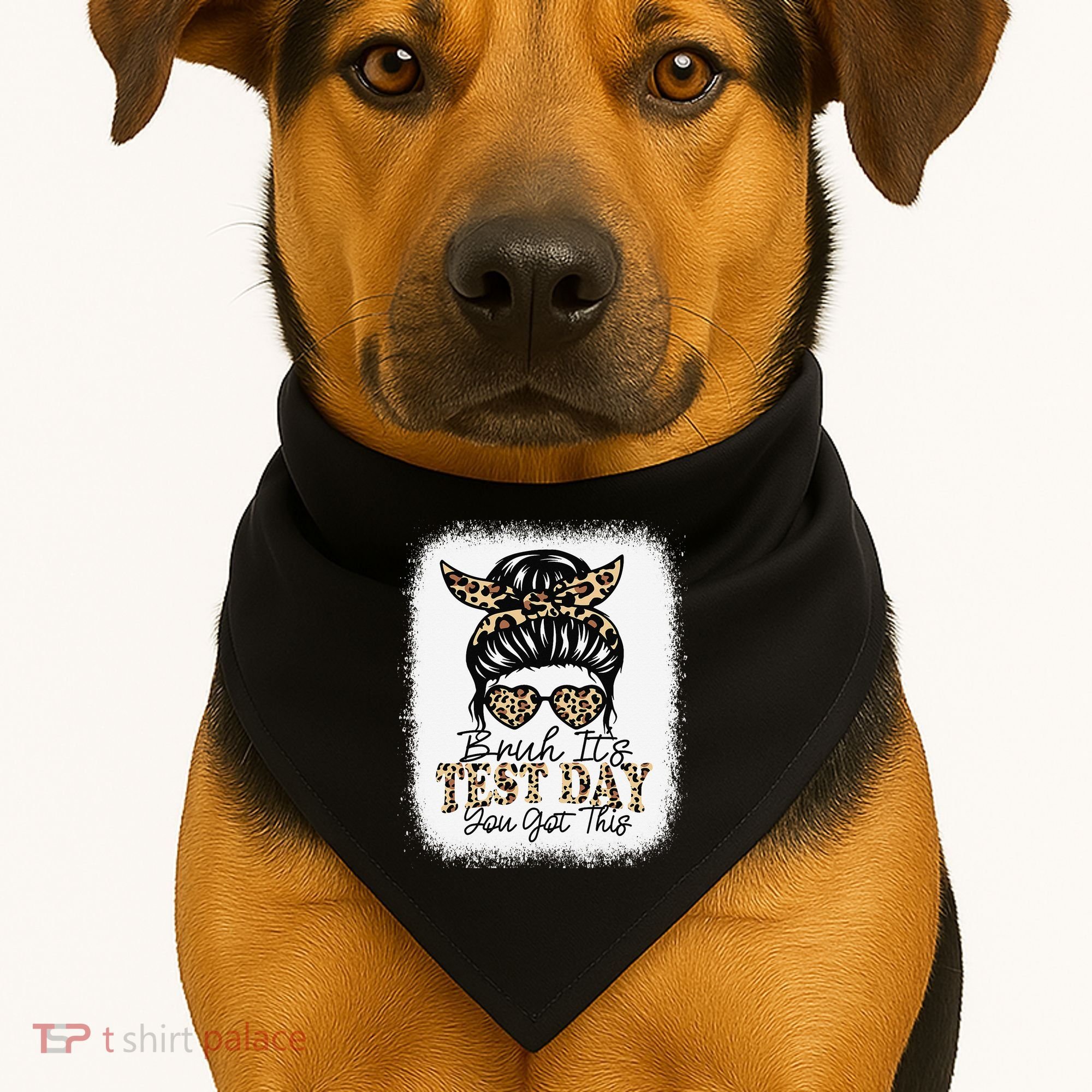 Bruh Its Test Day You Got This Testing Day Teacher Tie Dye USA-Made Doggie Bandana