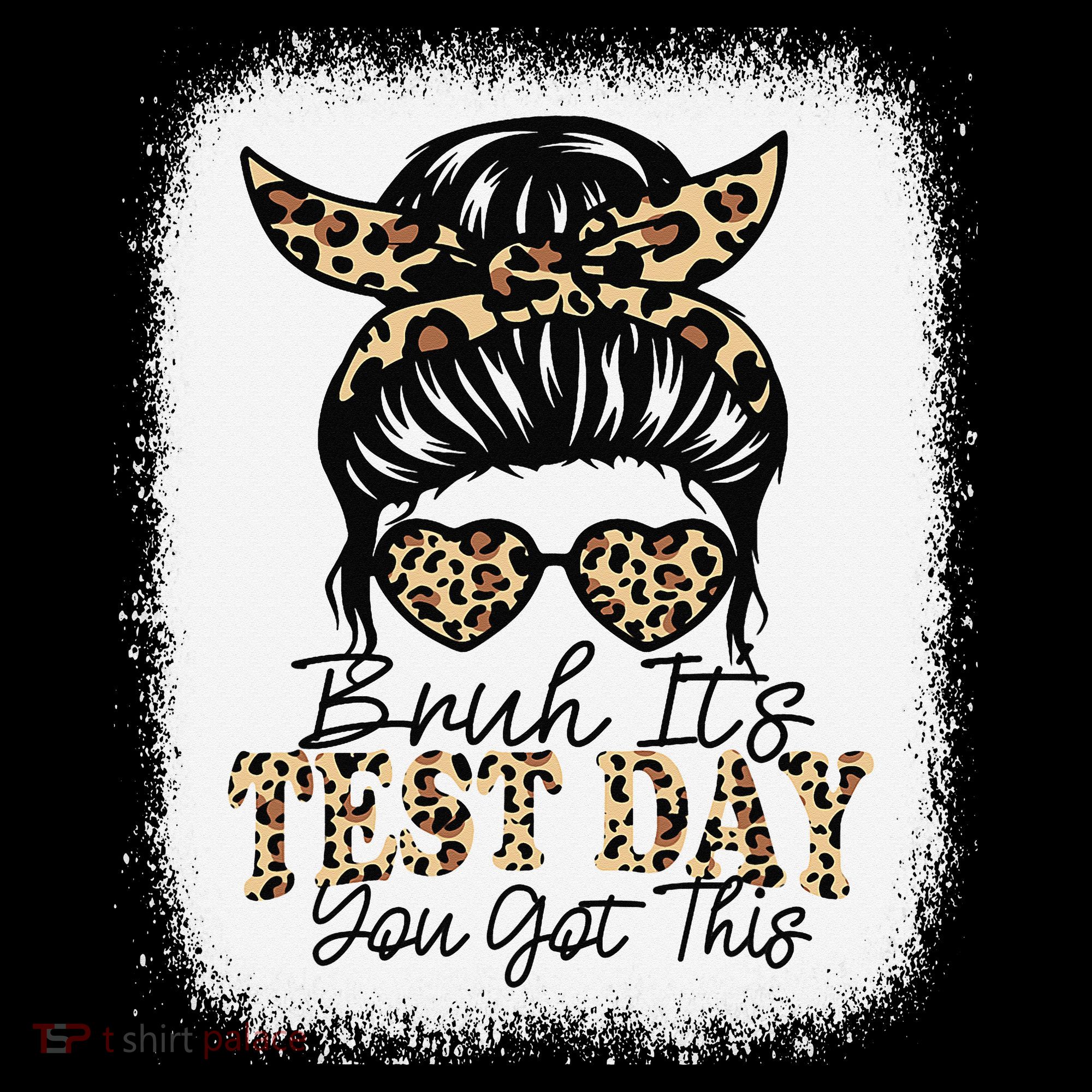 Bruh Its Test Day You Got This Testing Day Teacher Tie Dye USA-Made Doggie Bandana