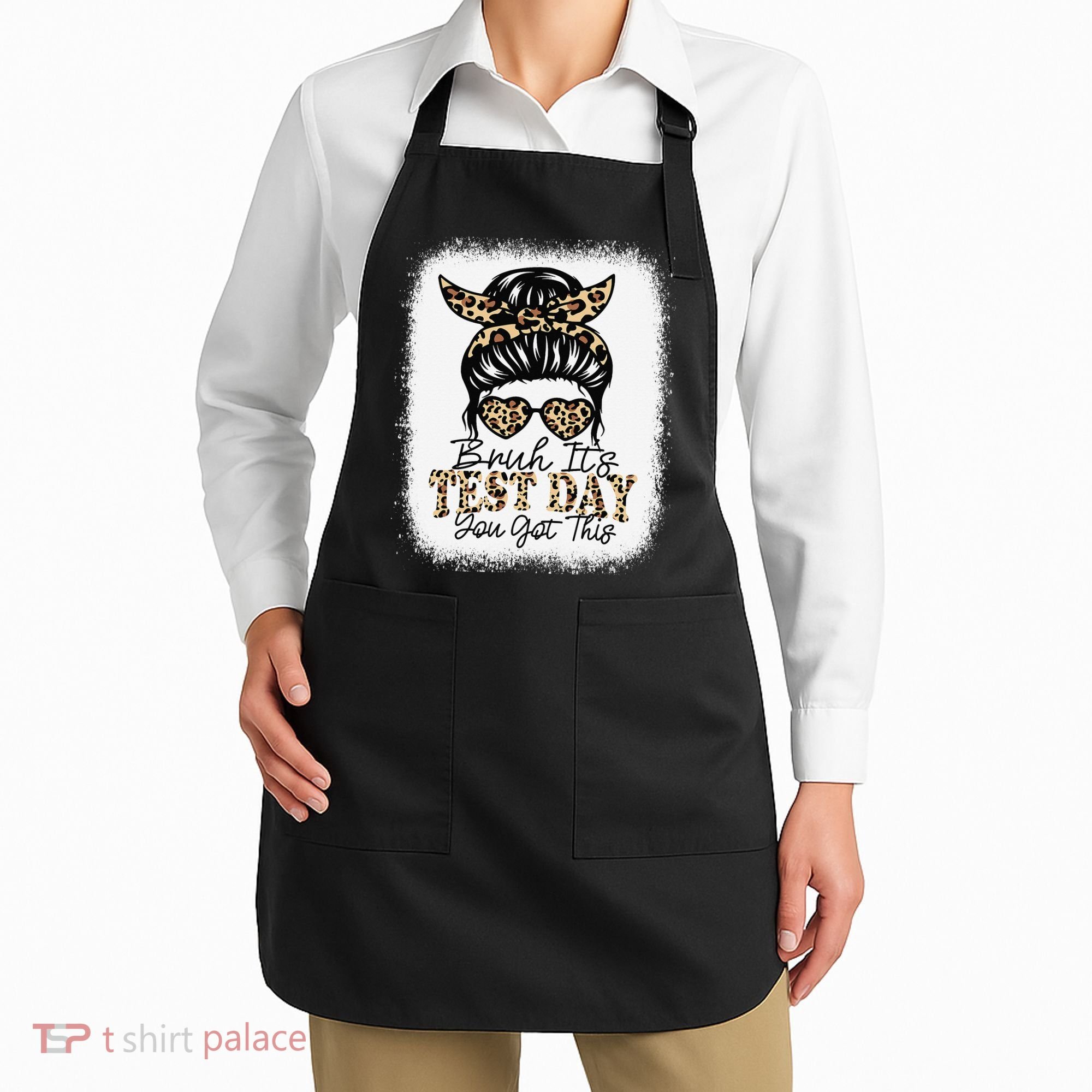 Bruh Its Test Day You Got This Testing Day Teacher Tie Dye Apron