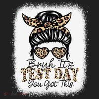 Bruh Its Test Day You Got This Testing Day Teacher Tie Dye Beanie thumb 2