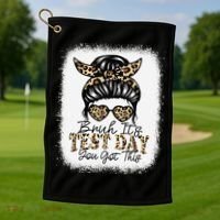 Bruh Its Test Day You Got This Testing Day Teacher Tie Dye Golf Towel thumb 1