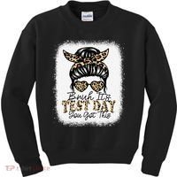 Bruh Its Test Day You Got This Testing Day Teacher Tie Dye Kids Sweatshirt thumb 0