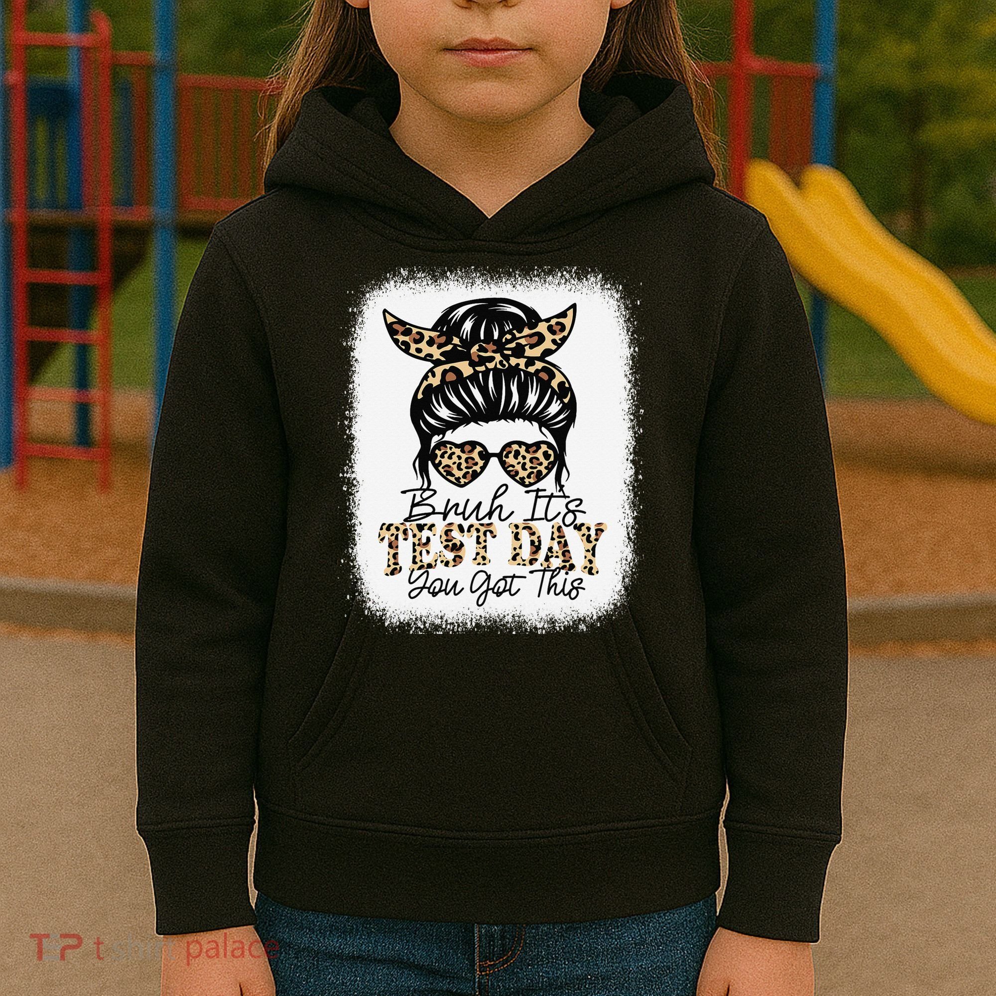 Bruh Its Test Day You Got This Testing Day Teacher Tie Dye Kids Hoodie