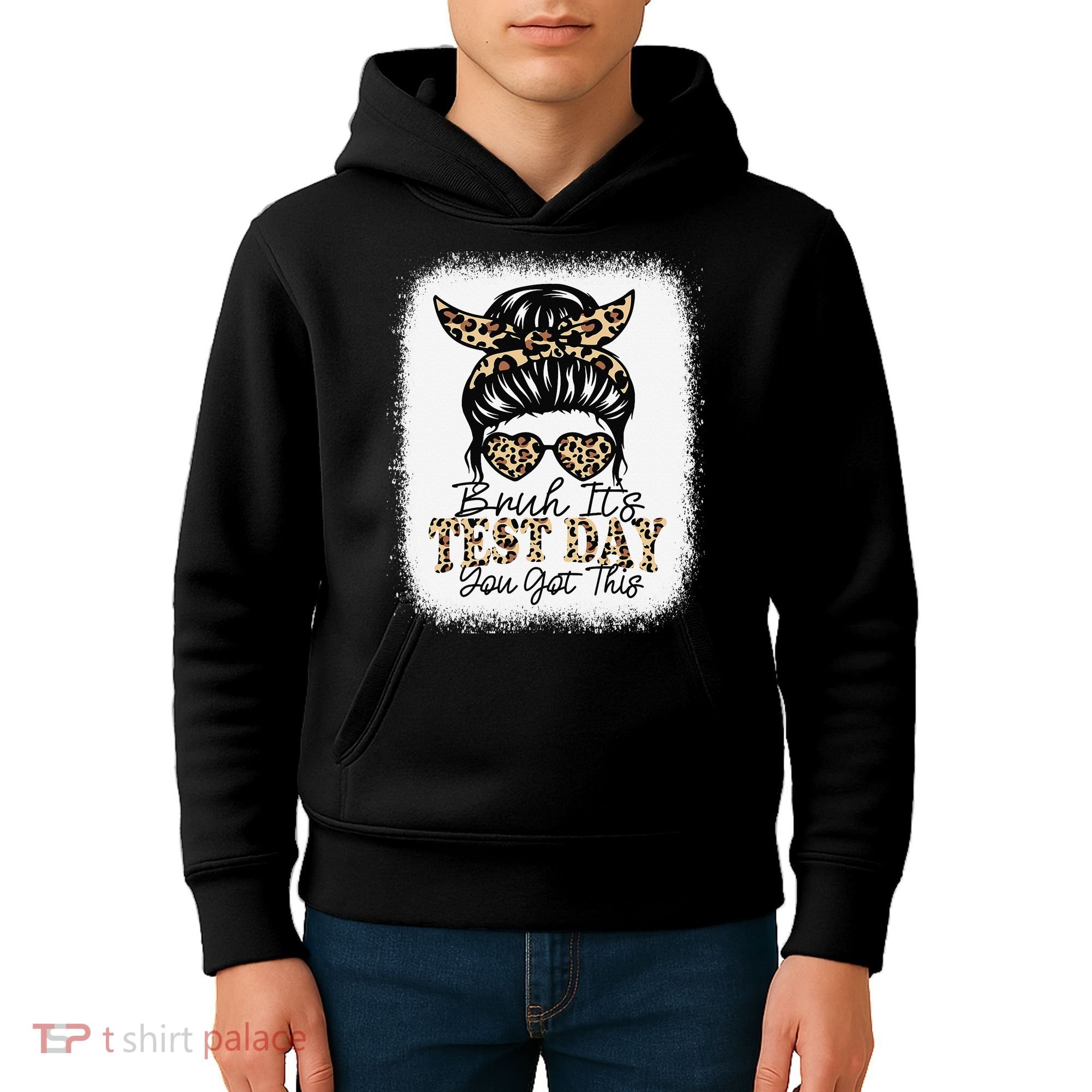 Bruh Its Test Day You Got This Testing Day Teacher Tie Dye Kids Hoodie