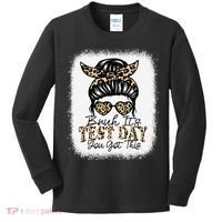 Bruh Its Test Day You Got This Testing Day Teacher Tie Dye Kids Long Sleeve Shirt thumb 0