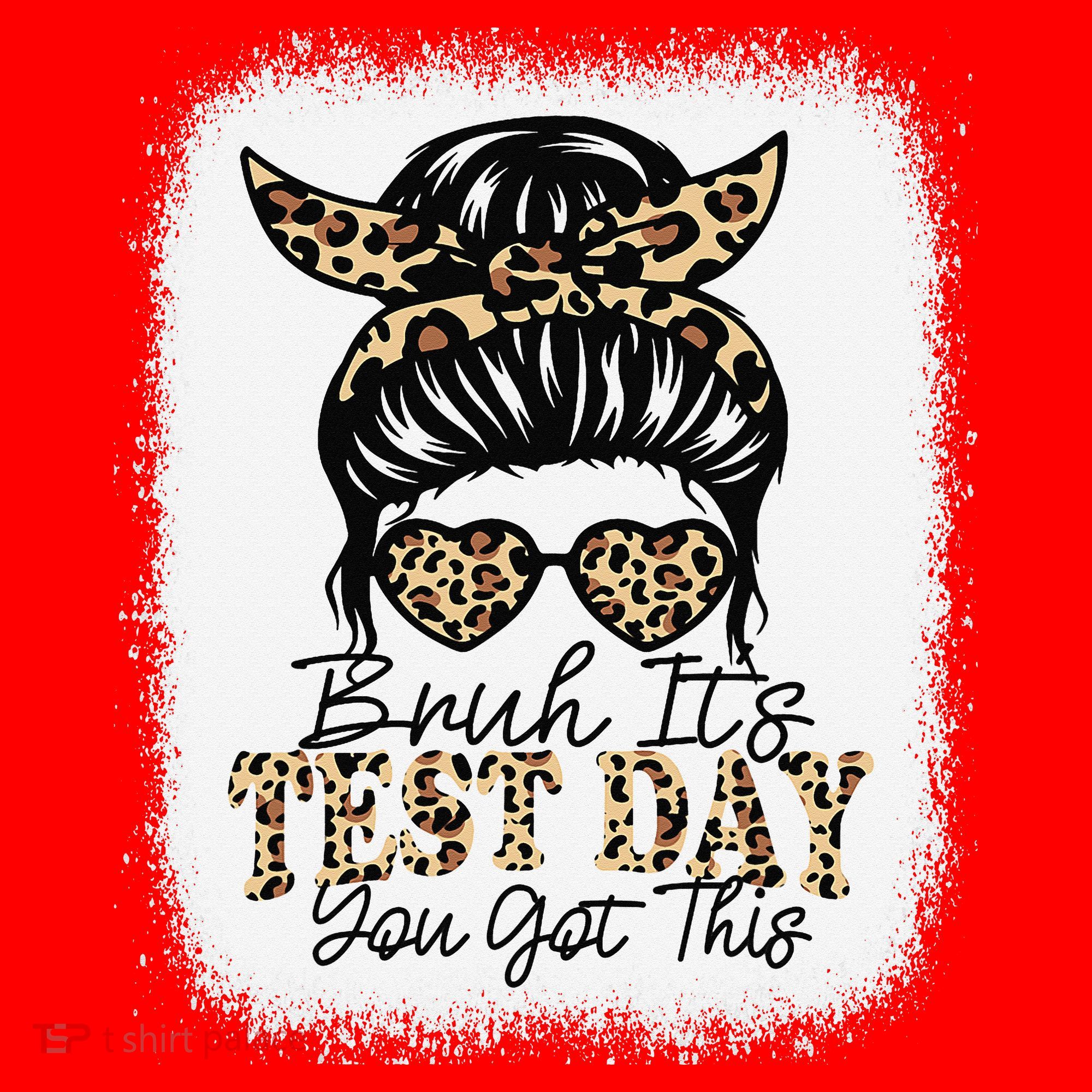 Bruh Its Test Day You Got This Testing Day Teacher Tie Dye Santa Hat