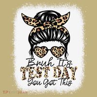 Bruh Its Test Day You Got This Testing Day Teacher Tie Dye Mousepad thumb 1