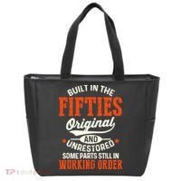 Built In The Fifties Original And Unrestored Funny Birthday Tote Bag thumb 0