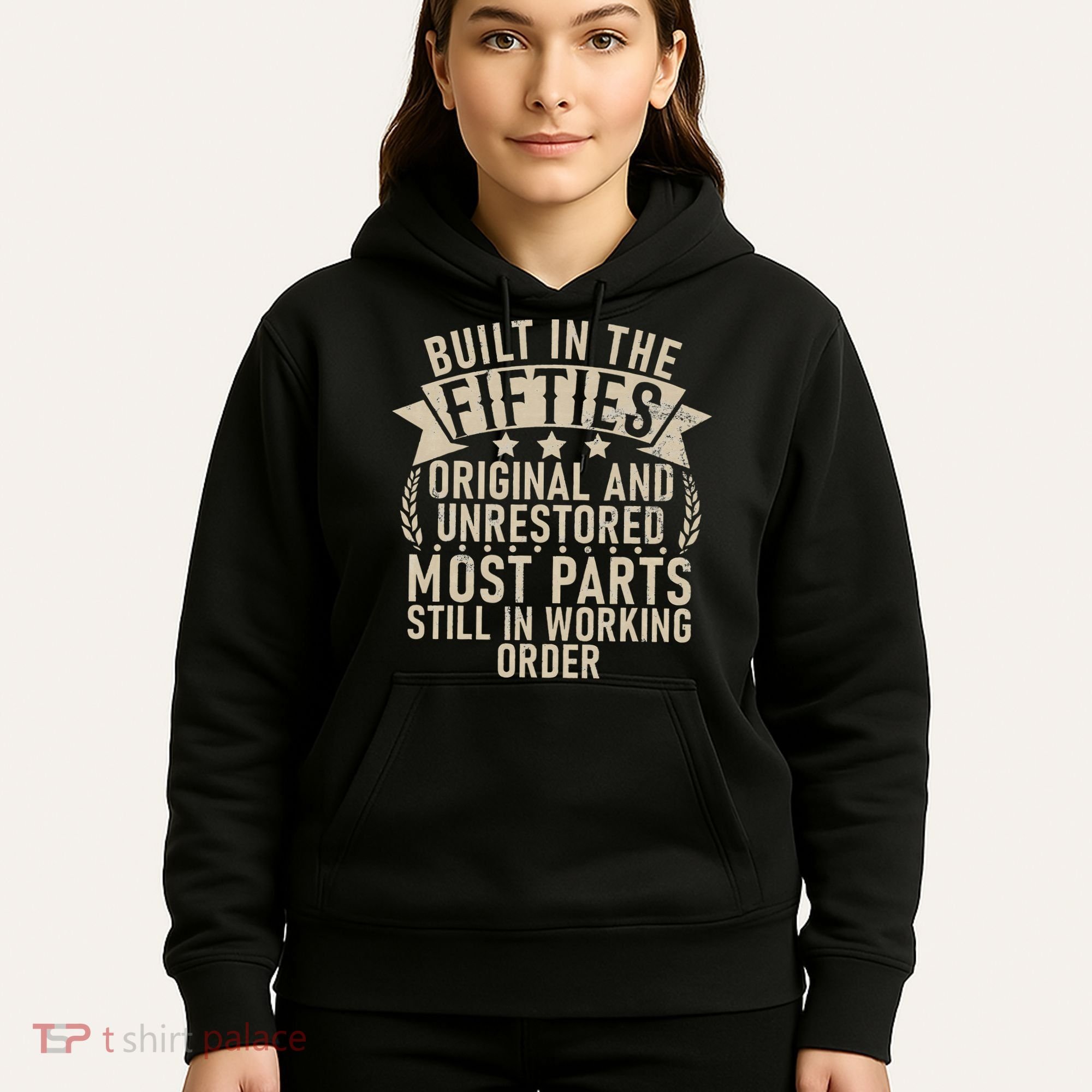 Built In The Fifties Original And Unrestored Retired Old Man Hoodie