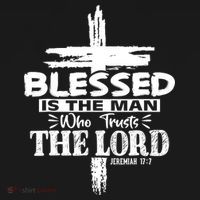 Blessed Is The Man Who Trusts The Lord Funny Christian Bible Women's Hoodie thumb 2