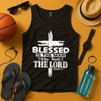 Blessed Is The Man Who Trusts The Lord Funny Christian Bible Tank Top thumb 4