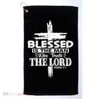 Blessed Is The Man Who Trusts The Lord Funny Christian Bible Golf Towel thumb 0