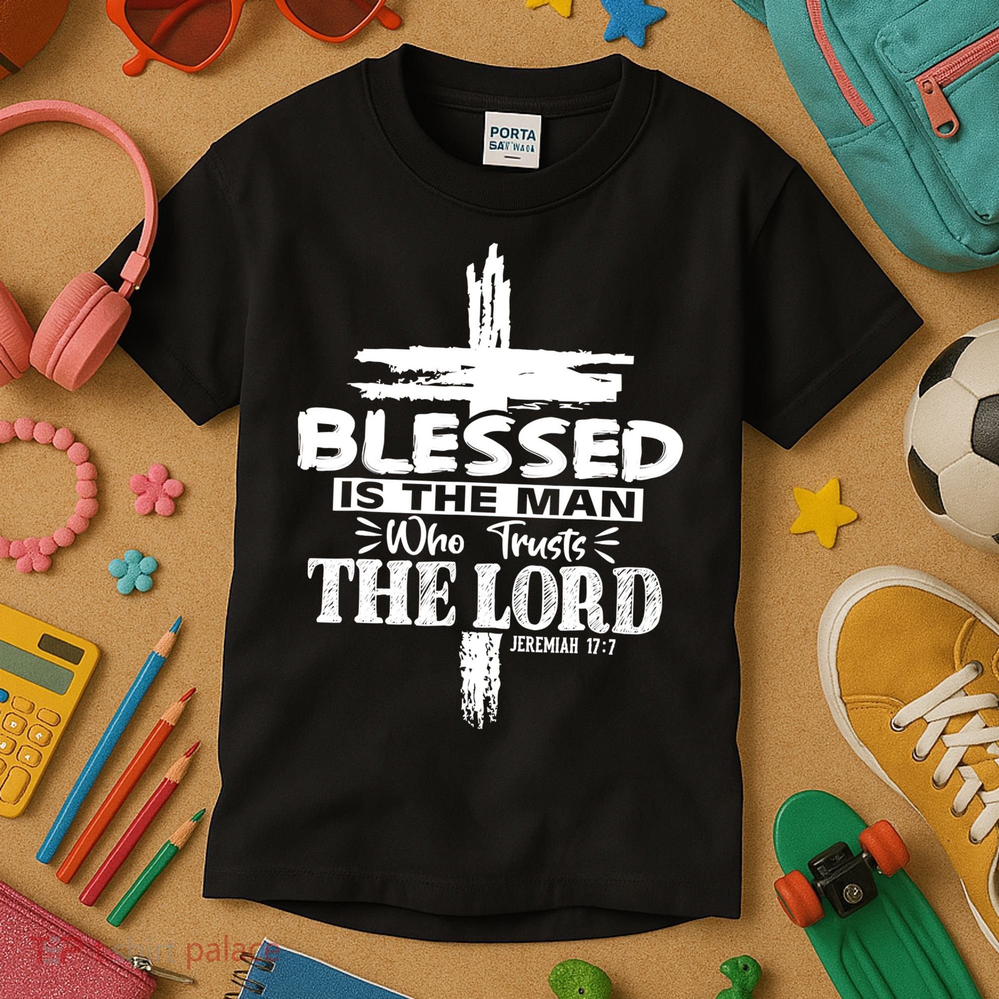 Blessed Is The Man Who Trusts The Lord Funny Christian Bible Kids T-Shirt