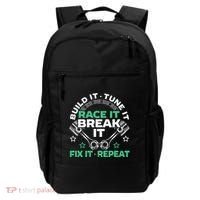 Build It Tune It Race It Break It Fix It Repeat Motorsport Backpack thumb 0