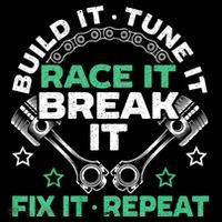 Build It Tune It Race It Break It Fix It Repeat Motorsport Baby Bodysuit thumb 2