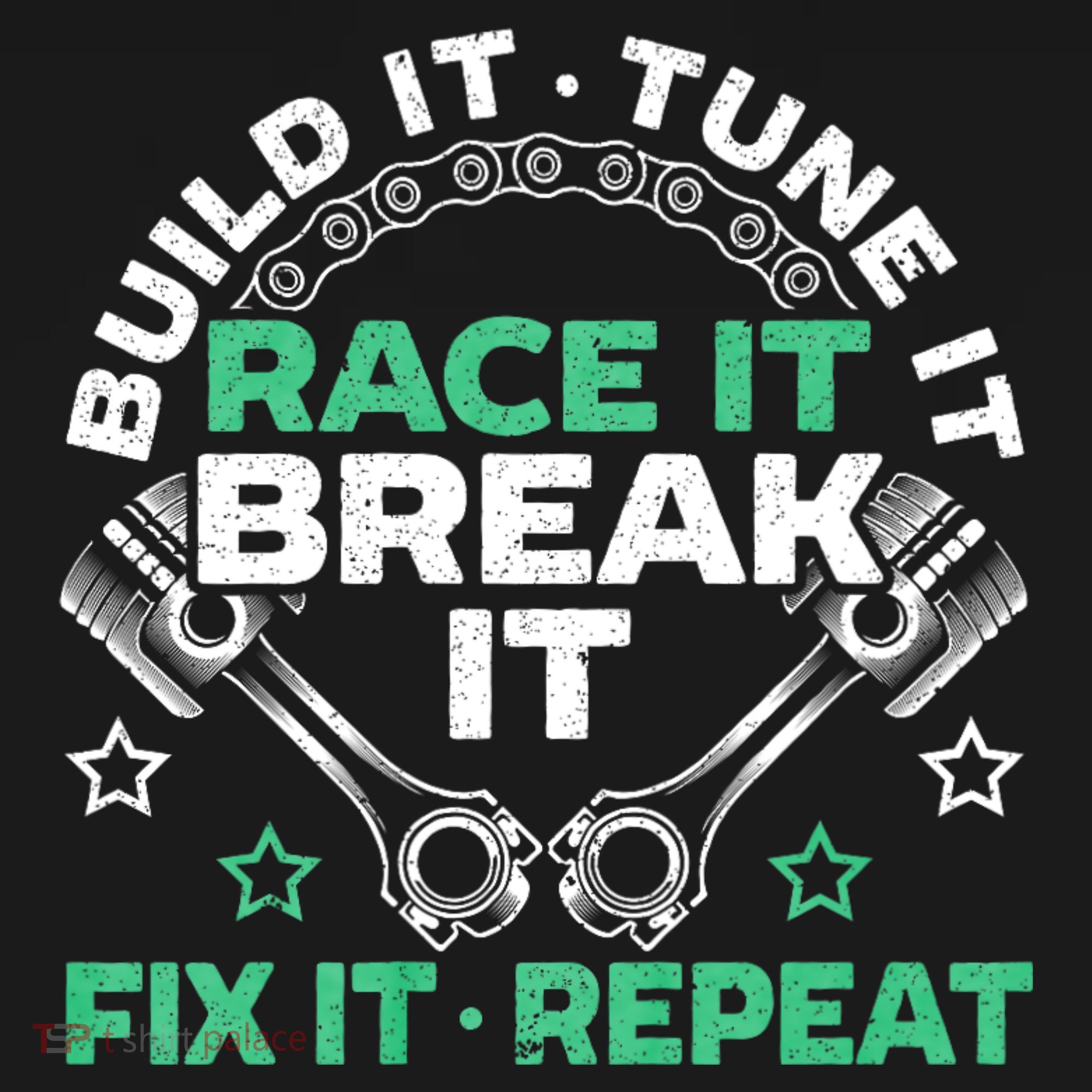 Build It Tune It Race It Break It Fix It Repeat Motorsport Tank Top