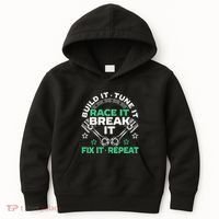 Build It Tune It Race It Break It Fix It Repeat Motorsport Kids Hoodie thumb 0