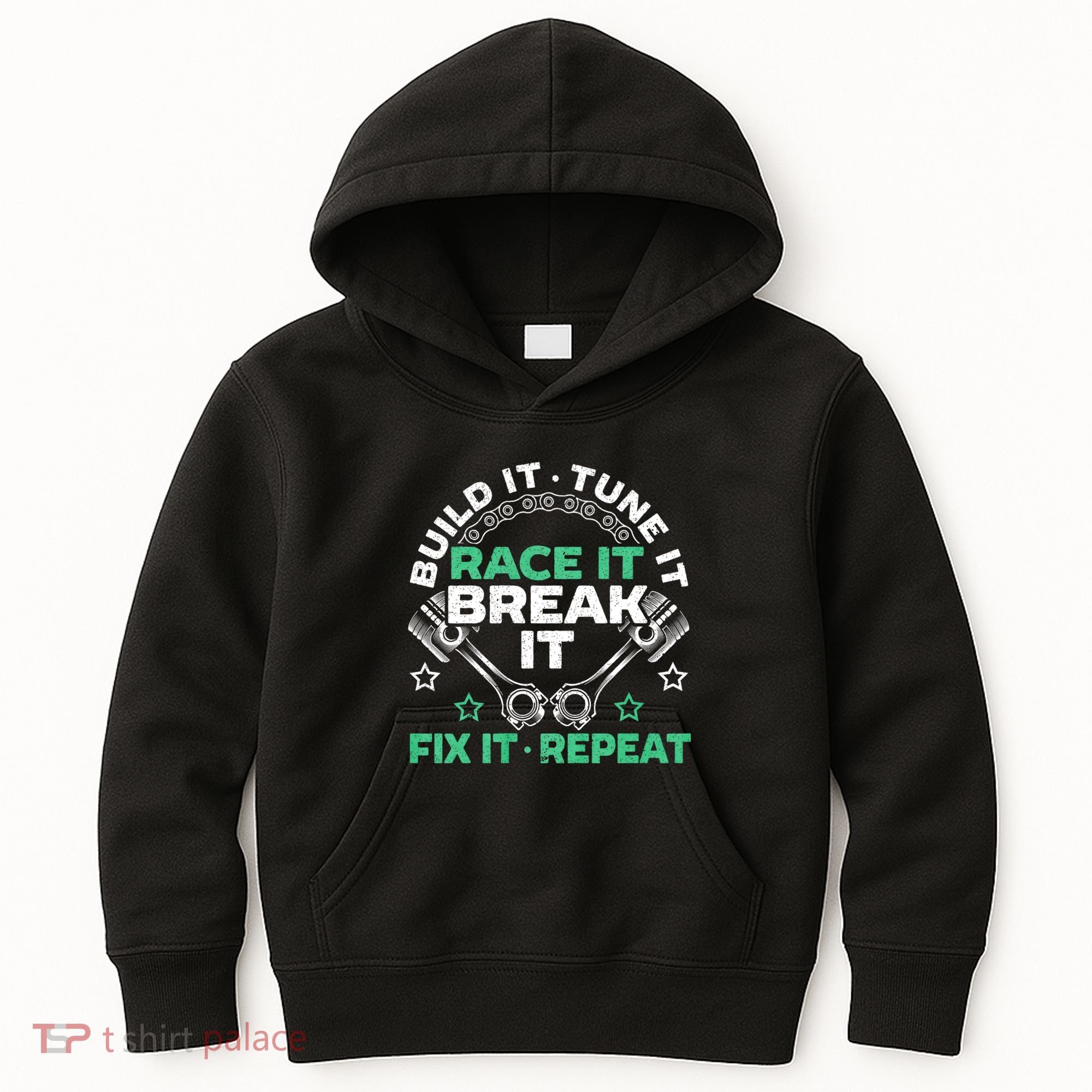 Build It Tune It Race It Break It Fix It Repeat Motorsport Kids Hoodie