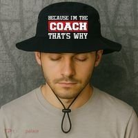 Because Im The Coach Thats Why Kickboxing Boxing Boxer Bucket Hat thumb 2