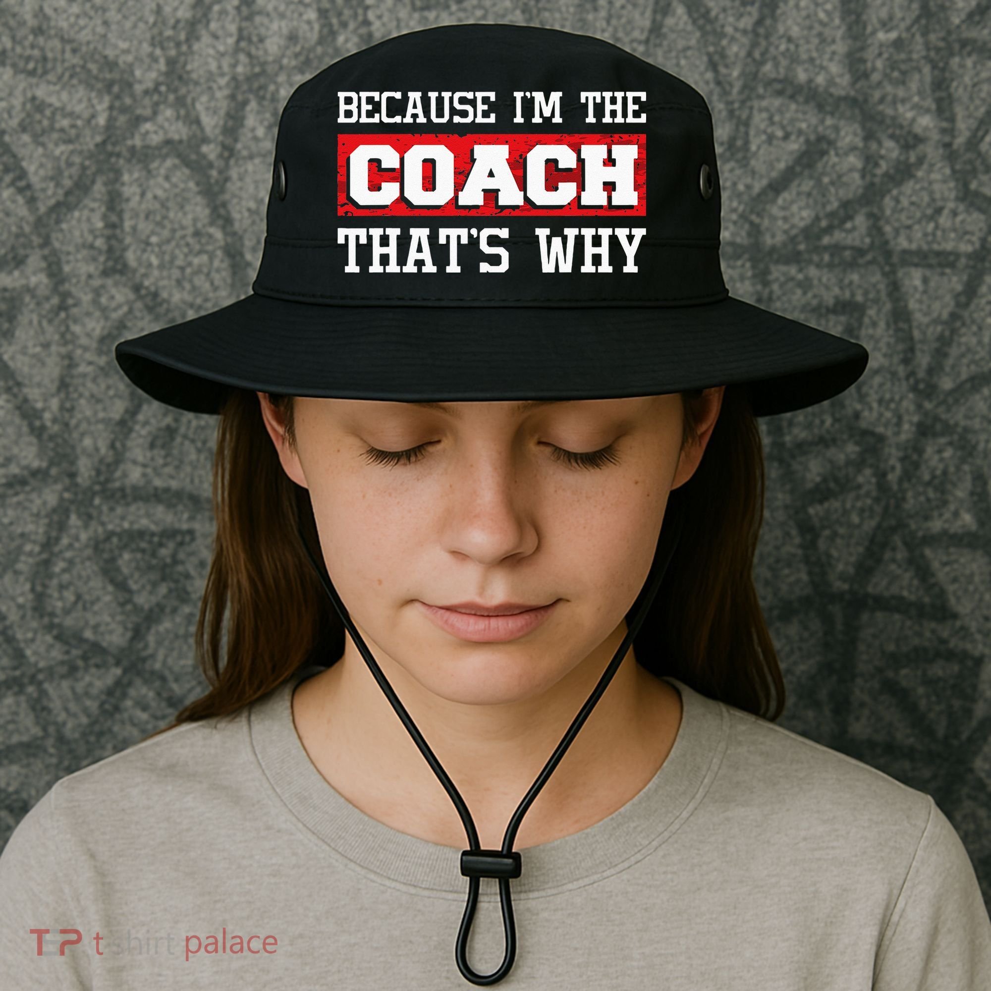 Because Im The Coach Thats Why Kickboxing Boxing Boxer Bucket Hat