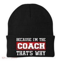 Because Im The Coach Thats Why Kickboxing Boxing Boxer Beanie thumb 0