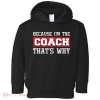 Because Im The Coach Thats Why Kickboxing Boxing Boxer Toddler Hoodie thumb 0