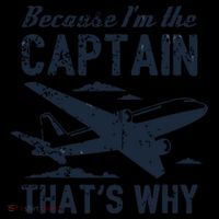 Because Im The Captain Thats Why Funny Pilot Gift T-Shirt thumb 7