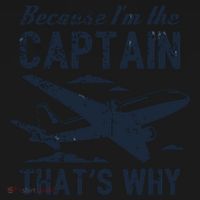 Because Im The Captain Thats Why Funny Pilot Gift Polo thumb 3