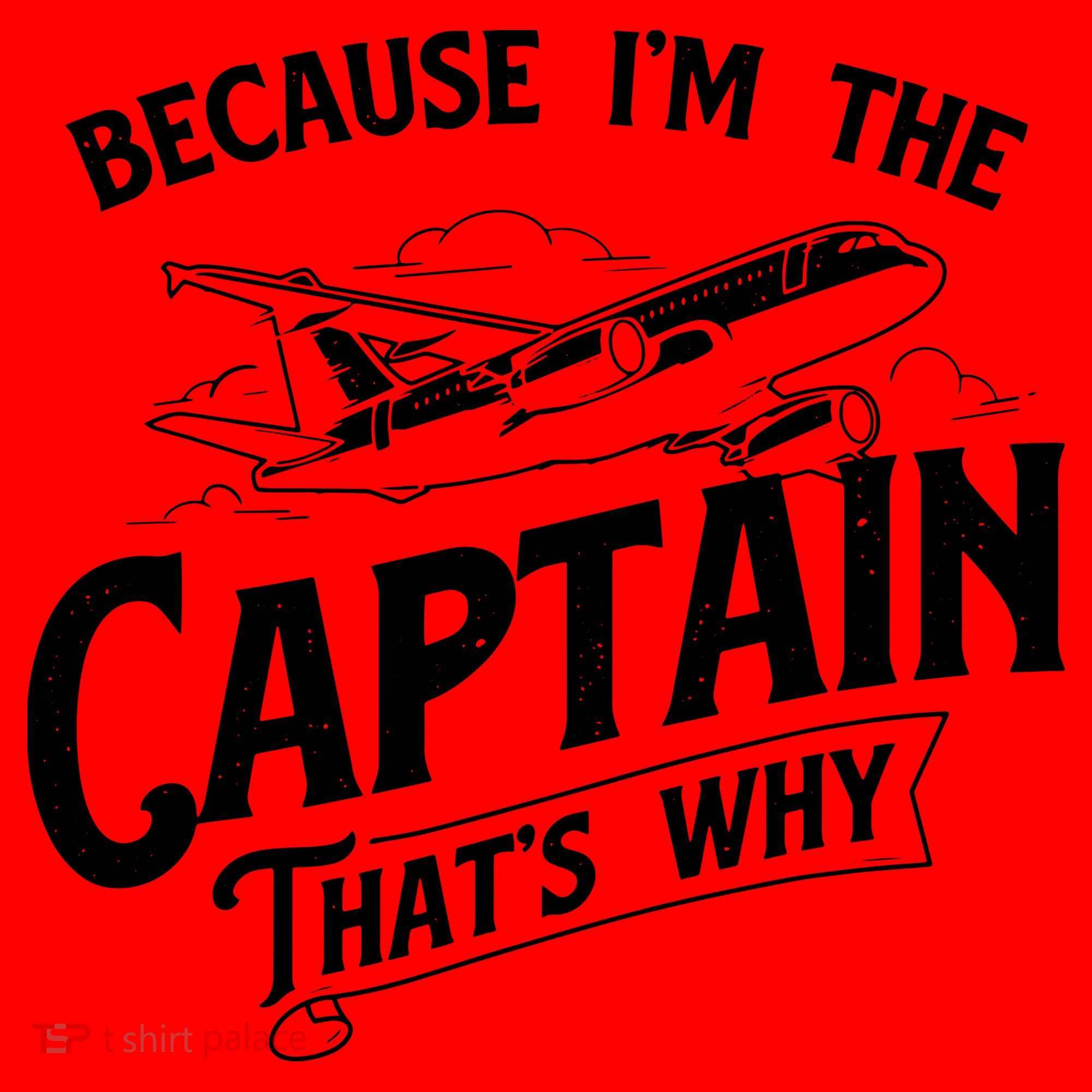 Because Im The Captain Thats Why Aircraft Airline Pilot Santa Hat