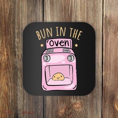 Bun In The Oven Baby Announcement Coaster