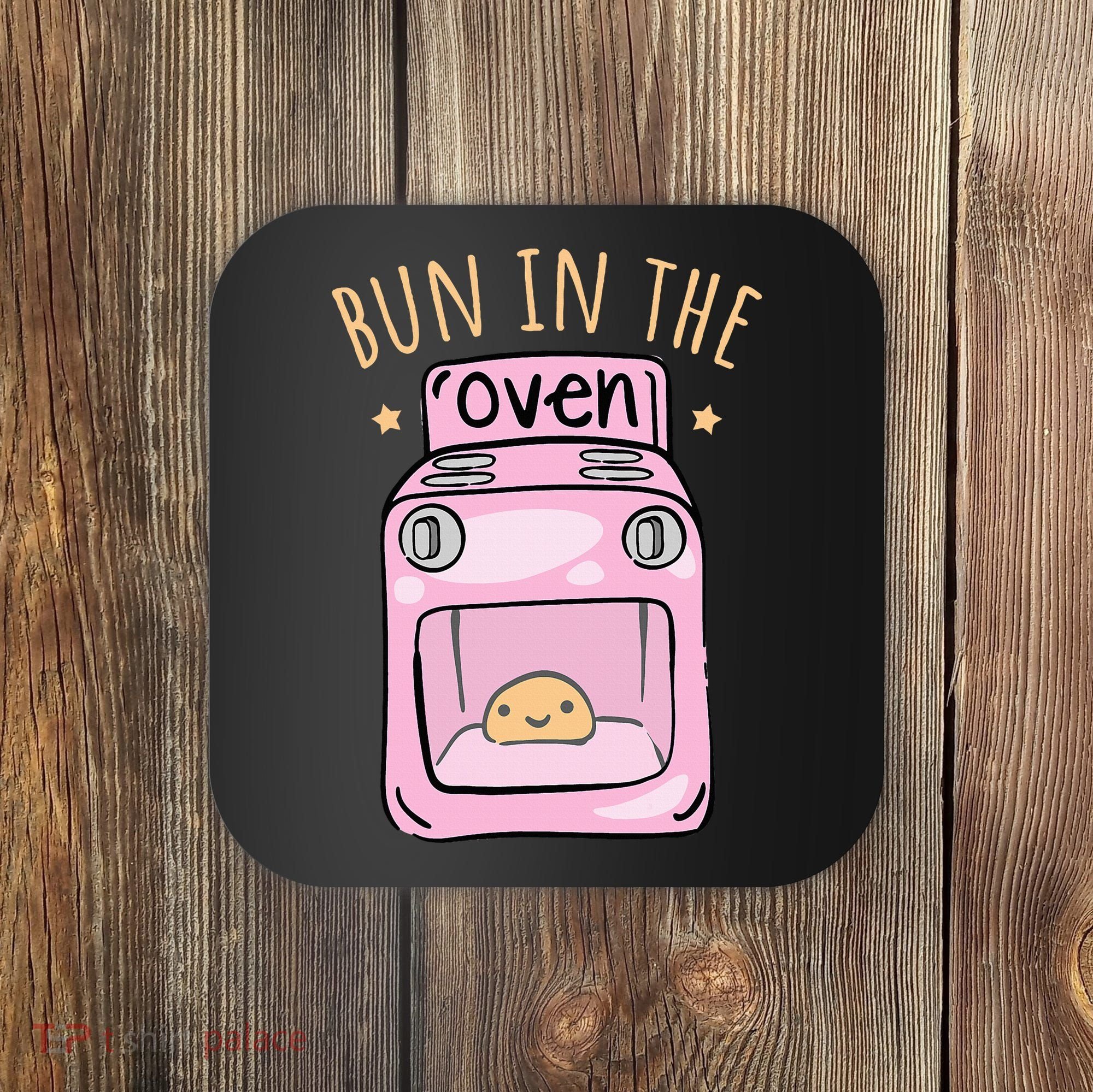 Bun In The Oven Baby Announcement Coaster