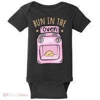 Bun In The Oven Baby Announcement Baby Bodysuit thumb 0