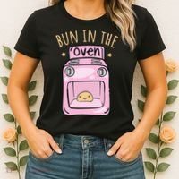 Bun In The Oven Baby Announcement Women's T-Shirt thumb 2