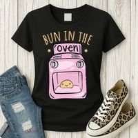 Bun In The Oven Baby Announcement Women's T-Shirt thumb 3