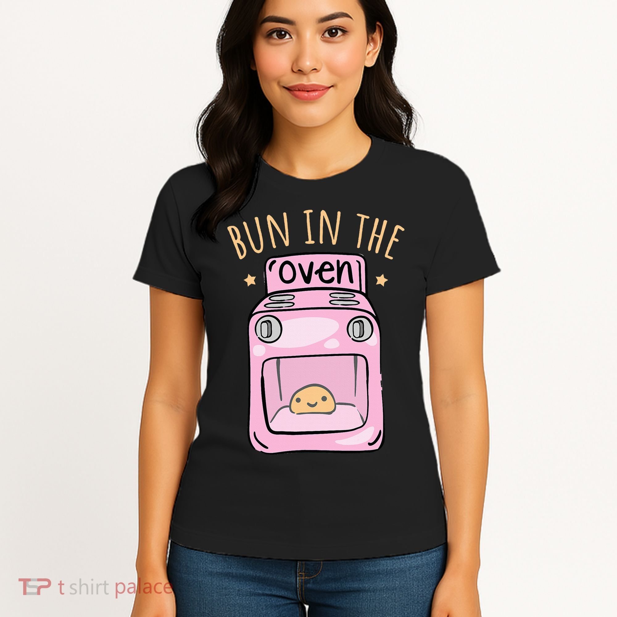 Bun In The Oven Baby Announcement Women's T-Shirt